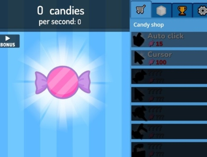 Cluiche Clicker candy 2  ar líne