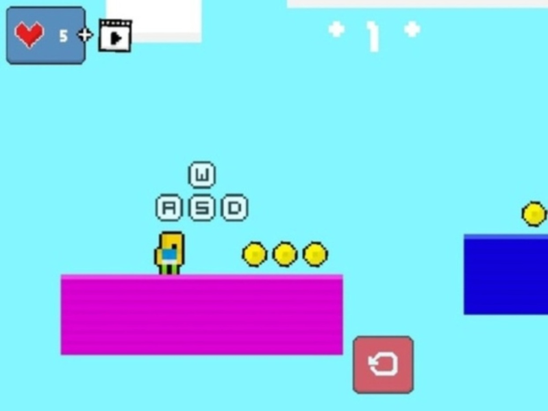 Cluiche 2d Obby Rainbow Parkour  ar líne