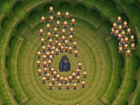 Cluiche Daoine vs gorilla  ar líne