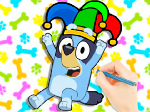 Cluiche Leabhar Dathúcháin: Clown Bluey  ar líne