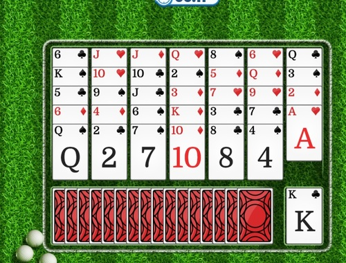 Cluiche Solitaire gailf  ar líne