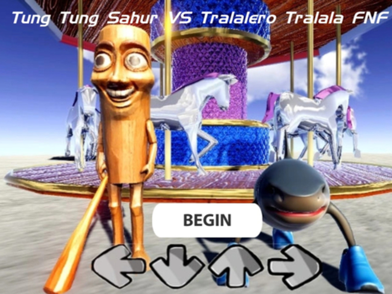Cluiche Tung Tung Sahur vs Tralalero Tralala FNF ar líne