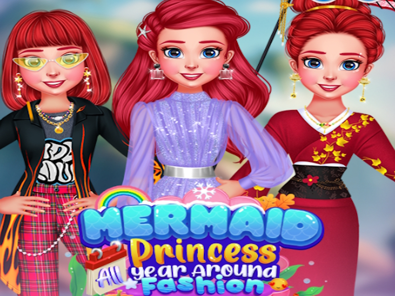 Cluiche Banphrionsa Mermaid ar feadh na bliana ar feadh faisin ar líne