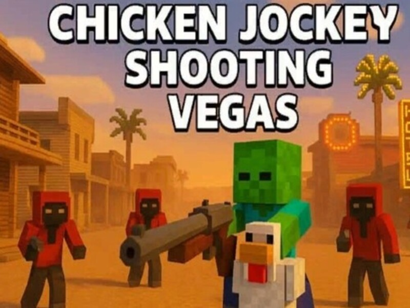 Cluiche Lámhach jockey sicín Vegas ar líne