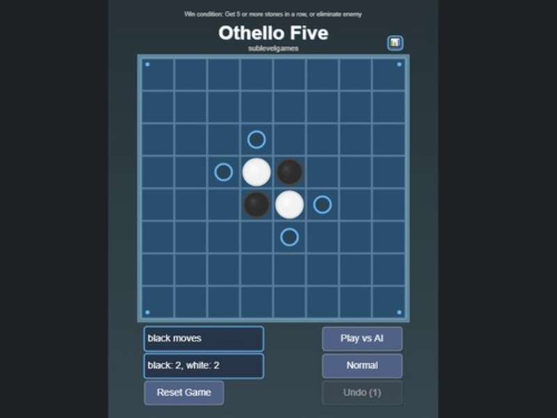 Cluiche Othello cúig ar líne