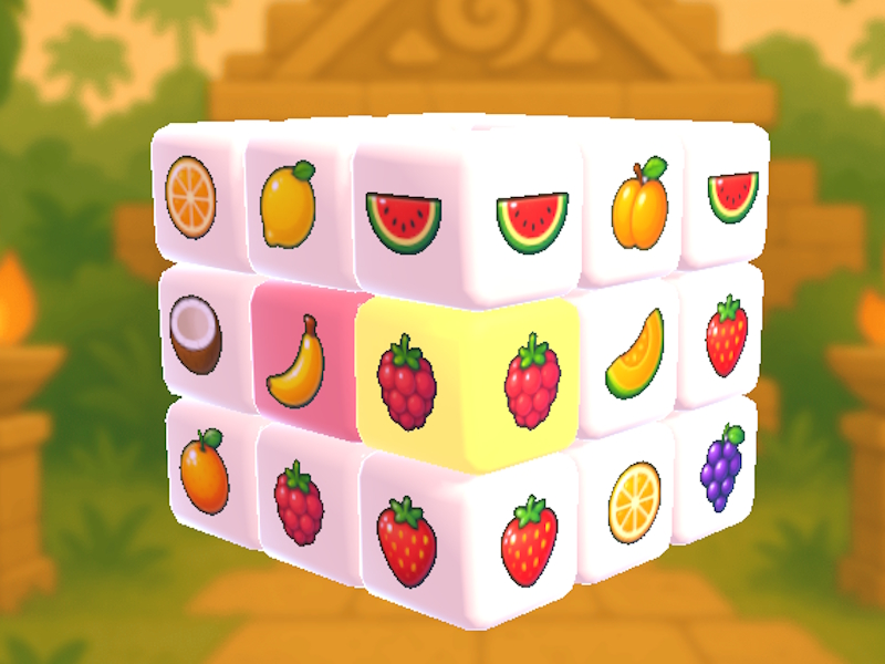 Cluiche Torthaí Mahjong 3d ar líne