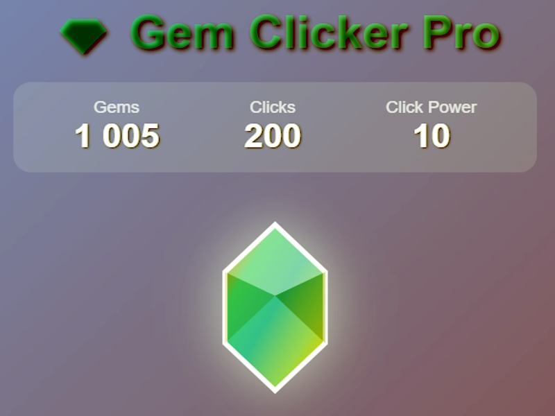 Cluiche GEM Clicker Pro ar líne