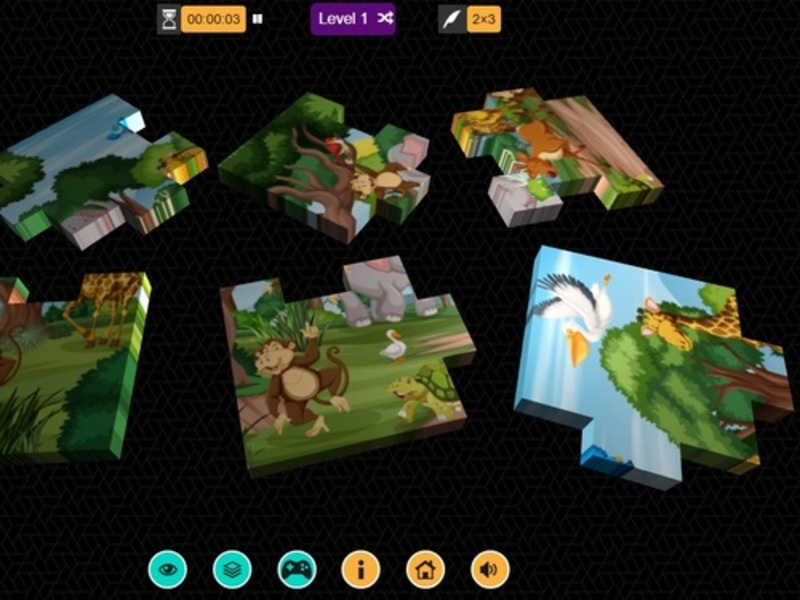 Cluiche Freagra Jigsaw 3D ar líne