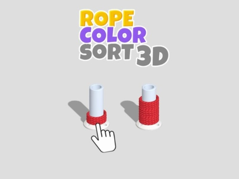 Cluiche Sórtáil dath rópa 3D ar líne