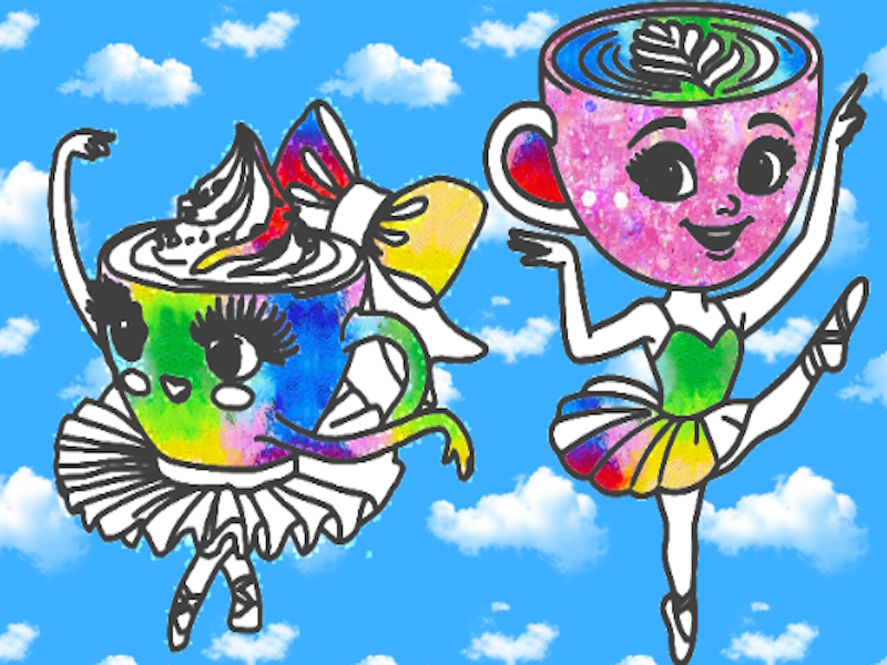 Cluiche Leabhar dathúcháin do pháistí: Ballerina cappuccina ar líne