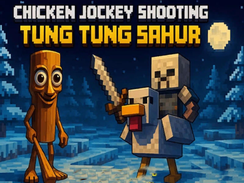Cluiche Lámhach Jockey Sicín Tung Tung Sahur ar líne