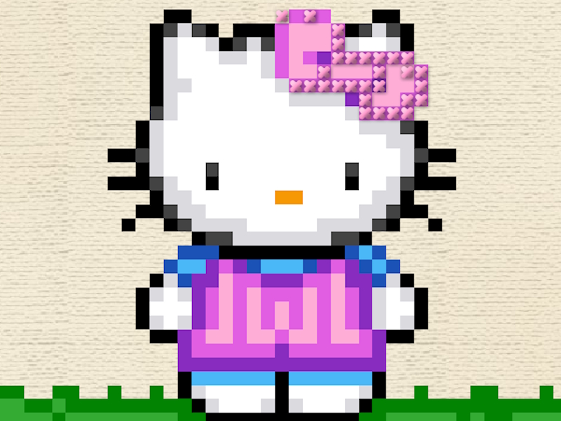Cluiche Dia duit Kitty Cross Stitch ar líne
