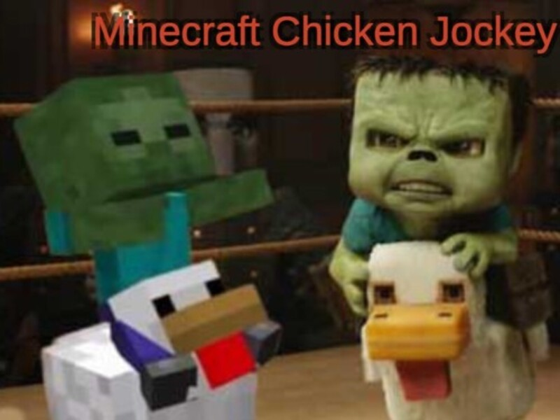 Cluiche Jockey sicín minecraft ar líne